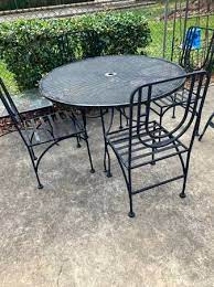 Metal Patio Table And 4 Chairs Set