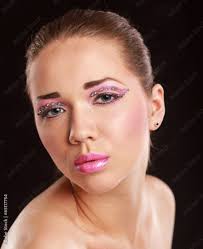 woman eye with exotic style makeup