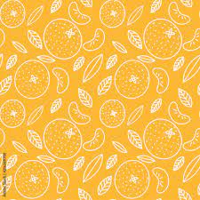 mandarin seamless pattern vector