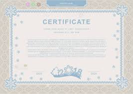 Beige Blue Official Christmas Certificate Xmas Official Background