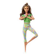 Mua Barbie Made to Move Doll with 22 Flexible Joints & Long Wavy Brunette  Hair Wearing Athleisure-wear for Kids 3 to 7 Years Old , Green trên Amazon  Mỹ chính hãng 2022