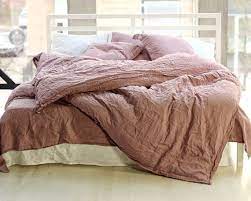 linen bedding set mauve linen