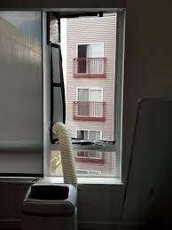 Most people choose to vent their portable air conditioner through a window. Installing A Portable Ac In A Barely Opening Casement Window Redneckengineering