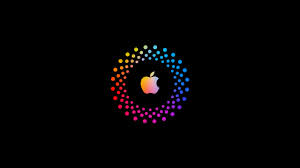 apple logo black background wallpaper