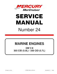 Manual Mercruiser Manual De Serviço Do Motor Mercruiser