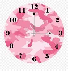 Tap the clock to see emoji that you've recently used. Pink Camo Clock Wopah 12 Inch Fashion Watches Creative Transparent Background Clock Face Png Emoji Emoji Watch And Clock Free Transparent Emoji Emojipng Com