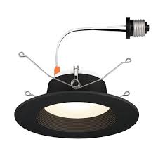 Designers Fountain 5 In And 6 In Black 3000k Integrated Led High Lumen Recessed Can Light Trim Rb6bkbk9t1430 The Home Depot