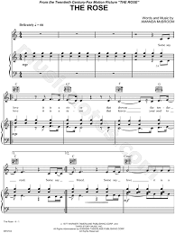 Some say love it is a river. Bette Midler The Rose Sheet Music In C Major Transposable Download Print Sku Mn0015609