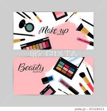 makeup business cardsのイラスト素材