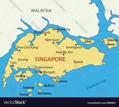 singapore map royalty free vector image