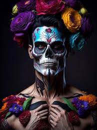 skull makeup dia de los muertos