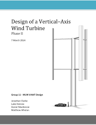 Design Of A Vertical Axis Wind Turbine Phase Ii Pdf Free
