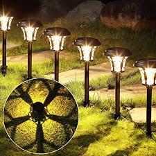6 pack outdoor lights solar powered