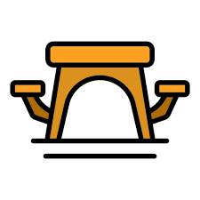 Park Picnic Bench Icon Outline Vector