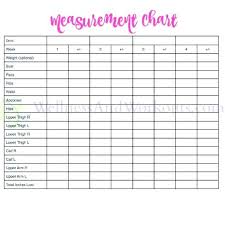 Printable Weight Loss Chart New Free Body Measurement Pdf