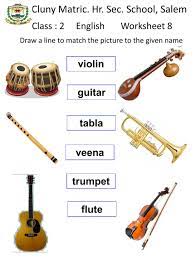 This page describe the information about indian musical instruments such as sitar, sarod, santoor the sitar, tabla and violin come late than the other musical instruments. Indian Musical Instruments Worksheet