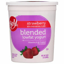 big y strawberry blended lowfat yogurt