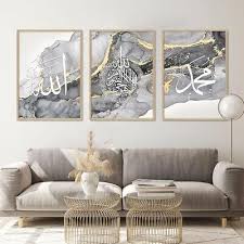 Marble Gold Grey Black Posters Wall Art