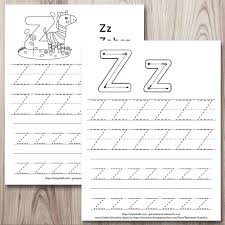 free printable letter z tracing