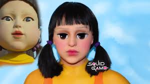 squid game doll makeup tutorial you