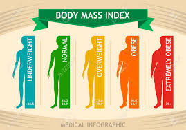 Man Body Mass Index Info Chart Male Silhouette Medical Infographic