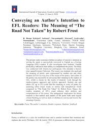 intention to efl readers