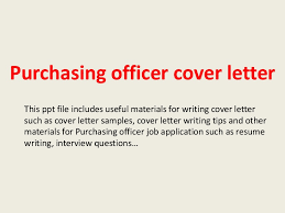 Purchasing Officer Cover Letter