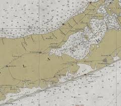 Long Island Map Nautical Map Of Montauk New York Vintage Wall Art Home Decor Framed Options Available Circa 20th C