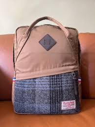 harris tweed backpack laptop bag men s