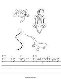 R Is For Reptiles Worksheet Twisty Noodle Letter R Pinterest