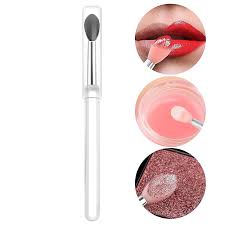 ofocase silicone lip brushes cosmetic makeup lip mask lipstick applicators brushes with cover silicone lip eyeshadow applicator 2random colors