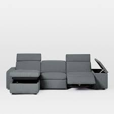 enzo 3 piece reclining chaise sectional