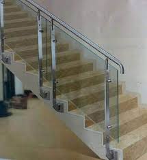 Stainless Steel Glass Stair Railing In