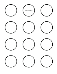 Printable Template Macaron Circle Template A4