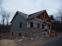 custom post and beam home under