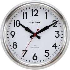 brushed steel wall clocks clocks