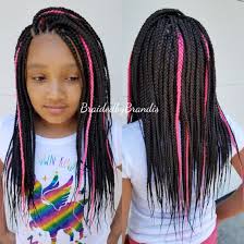 Braids are the other protective alternative for young kids; Kids Box Braids Follow Me On Instagram Braids By Brandis Kids Box Braids Kids Crochet Hairstyles Kids Braided Hairstyles