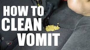 how to clean up vomit in your car you
