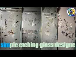 Simple Etching Glass Designs स पल