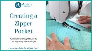 Free Tutorial Creating A Zipper Pocket Andrie Designs