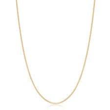 14k gold 1 30 mm round sneak necklace