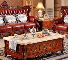 Pure Wooden European Style Sofa Set At