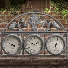 67cm Garden Wall Weather Station Clock