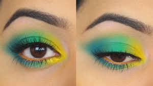 colorful eye makeup tutorial yellow