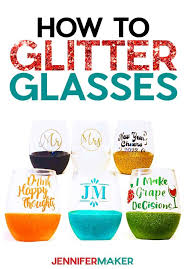 How To Glitter Wine Glasses With Less
