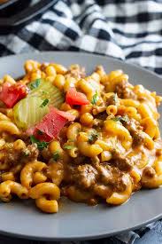 cheeseburger pasta skillet hamburger