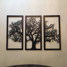 tree of life 3 pieces metal wall art