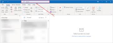 outlook search bar moved to top ali