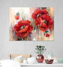 Flower Painting Canvas Poppy Painting