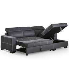 leather sectional sleeper sofa with